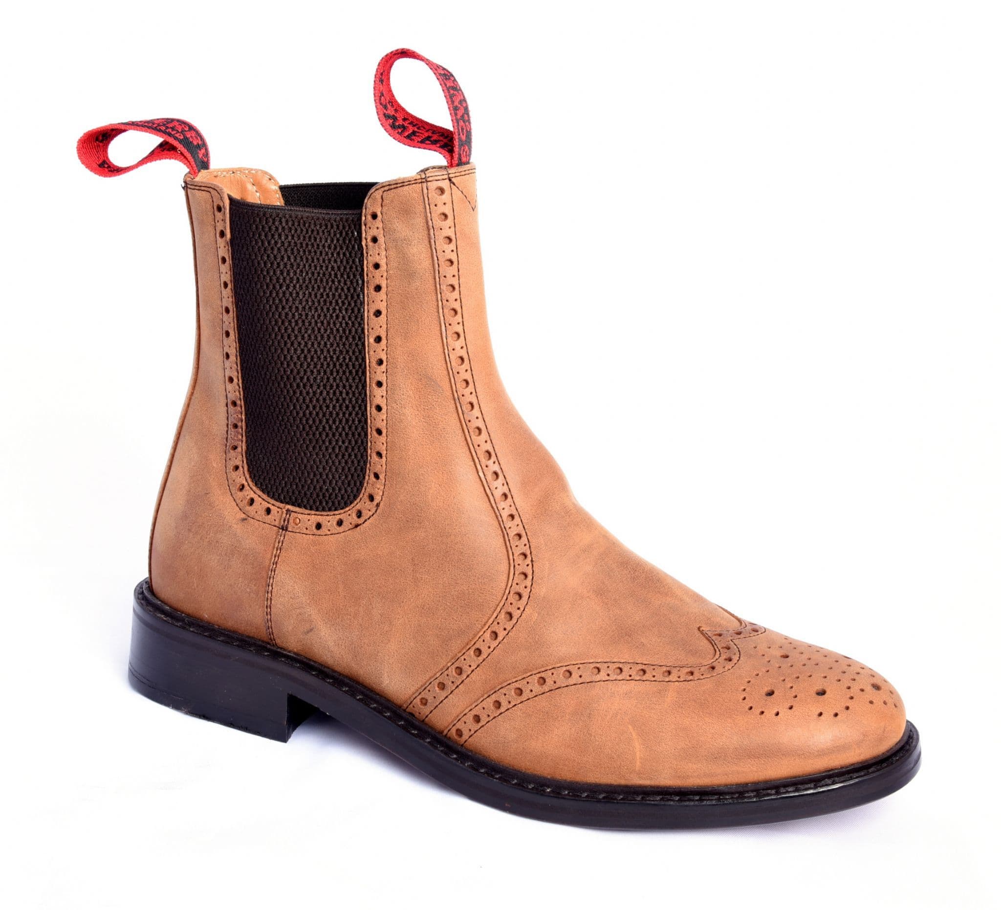 Mens leather sole fashion dealer boots