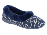 Ladies Faux Fur Full Cuff Slipper