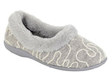 Ladies Faux Fur Full Cuff Slipper