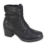 Ladies 6 Eyelet Lace/Inside Zip Ankle Boot